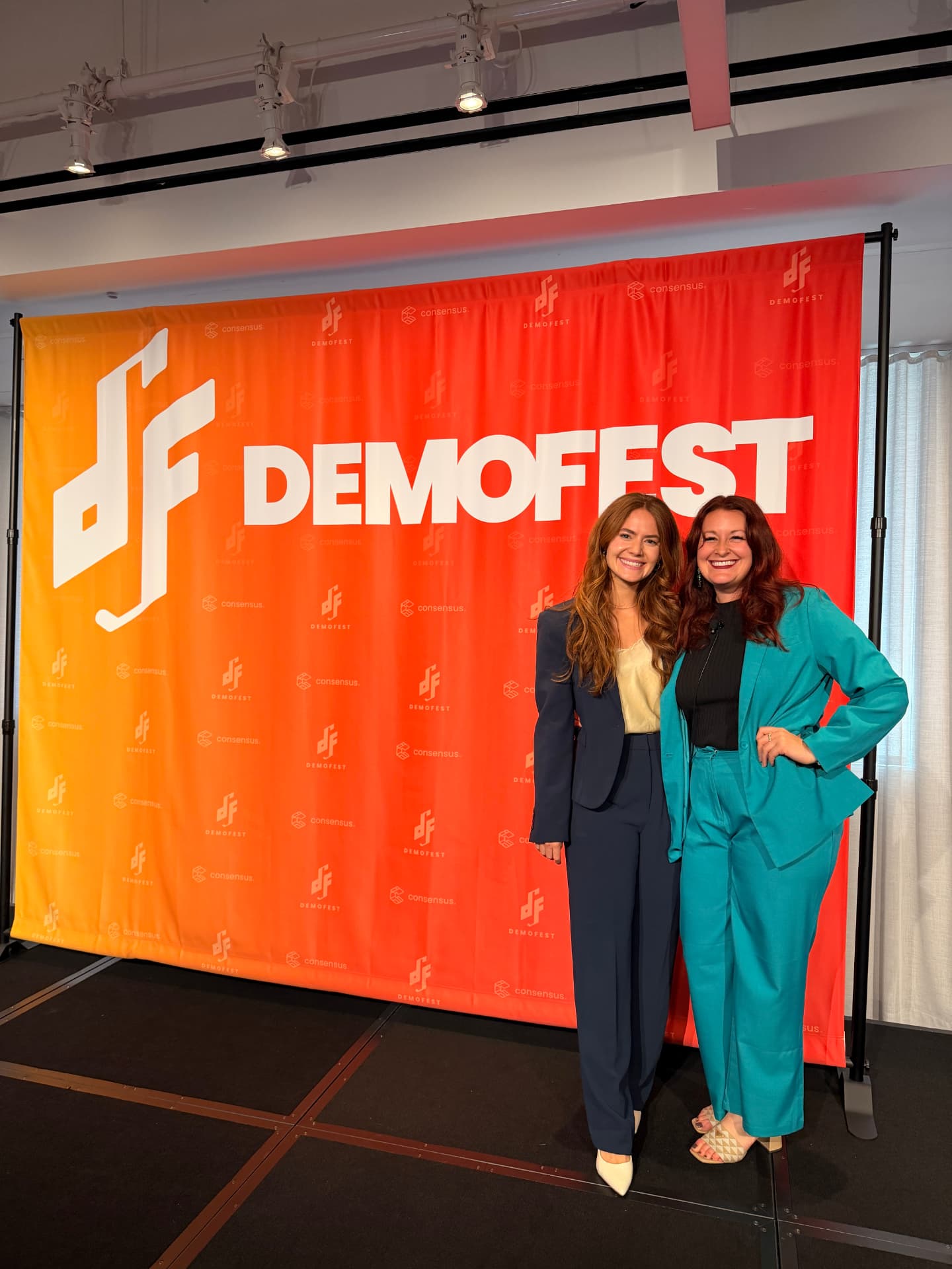 Mattie Stremic with a client at DemoFest